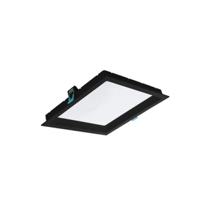 Painel Plafon Embutir Quadrado Led 18w Bivolt Bco / Pto Opus - Preto - Bco Quente 3000k