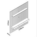 Ver imagem 7 de Home Nobre Clean 2.2 Naturale com Off White - Gelius Móveis