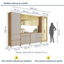 Ver imagem 3 de Cozinha Rainha 6 Peças 12 Portas Cristaleira Reflecta 100% MDF