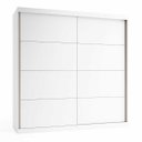 Ver imagem 1 de Guarda Roupa em Mdf 219cm 2 Portas de Correr 8 Prateleiras Branco 9607