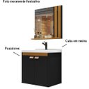 Ver imagem 3 de Conjunto para Banheiro Patricia Completo Cuba e Espelho Cor Preto / Nature - Comprar Móveis em Casa