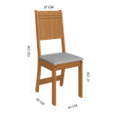 Ver imagem 6 de CONJUNTO DE SALA DE JANTAR PREDILLETA ATENAS 170 CM COM 6 CADEIRAS FREIJÓ/OFF-WHITE ASSENTO LINHO