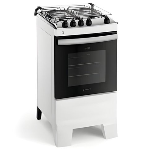 Fogão 4 Bocas Atlas Agile com Mesa Inox:Branco