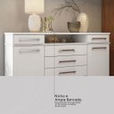 Ver imagem 2 de Cômoda Sapateira Luisa com Rodízios 7 Gavetas Branco