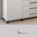 Ver imagem 3 de Cômoda Sapateira Luisa com Rodízios 7 Gavetas Branco