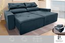 Ver imagem 5 de Sofá 3 Lugares Retrátil 2,00m Preto com Molas – Estofado Slim e Confortável
