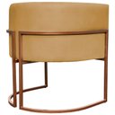 Ver imagem 3 de Poltrona Decorativa Recepção Luna Suede Cores Base de Ferro Bronze - Mostarda, Suede