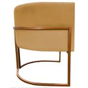 Ver imagem 4 de Poltrona Decorativa Recepção Luna Suede Cores Base de Ferro Bronze - Mostarda, Suede