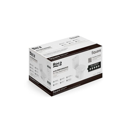Kit Completo Debba Square Bacia C/ Caixa Acoplada/assento/instalação - Roca Louça - 2