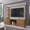 Ver imagem 1 de Home Aurora com Led até 65'' Prateleiras em Vidro Bechara