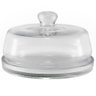 Queijeira de Vidro Transparente com Tampa 20x12cm - 1