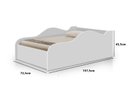 Ver imagem 2 de Cama Carro Branco Juvenil Infantil com Proteção Lateral de Mdf + Colchão D18