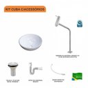 Ver imagem 3 de Kit Cuba R30 com Torneira Link 1062 Metal e Válvula 1 Polegada e Sifão Pvc e Flexível Compace