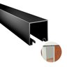 Trilho para Porta de Correr 2 Metros 35 x 35 mm Preto - 1