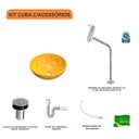 Ver imagem 3 de Kit Cuba R30 com Torneira Link 1062 Metal e Válvula Click 1 Polegada B e Sifão Pvc e Flexível Compac