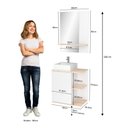 Ver imagem 5 de Conjunto para Banheiro 60 Cm Baltico Bsi Branco e Faia