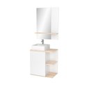 Ver imagem 2 de Conjunto para Banheiro 60 Cm Baltico Bsi Branco e Faia