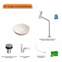 Ver imagem 3 de Kit Cuba R30 com Torneira Link 1062 Metal e Válvula Click 1 Polegada B e Sifão Pvc e Flexível Compac