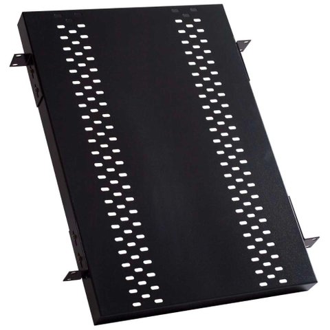 Bandeja para Rack 19 - 1ux 700mm 4 Pontos - Ventilada - Preta - Banfx0024