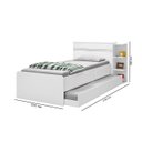Ver imagem 3 de Cama Baú com Cama Auxiliar Ja 100% Mdf com Estrado em Madeira com Prateleiras Laterais e 2 Gavetas C