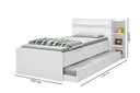 Ver imagem 3 de Cama Baú com Cama Auxiliar Ja 100% Mdf com Estrado em Madeira com Prateleiras Laterais e 2 Gavetas C