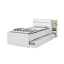 Ver imagem 2 de Cama Baú com Cama Auxiliar Ja 100% Mdf com Estrado em Madeira com Prateleiras Laterais e 2 Gavetas C