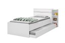 Ver imagem 2 de Cama Baú com Cama Auxiliar Ja 100% Mdf com Estrado em Madeira com Prateleiras Laterais e 2 Gavetas C