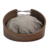 Cama Pet Pequeno Porte Cor Nogueira Hera Veludo Claro - 2