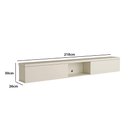 Ver imagem 2 de Nicho Basculante 218cm C/ 2 Portas P/ Painel de Tv 100% Mdf Cor:luna