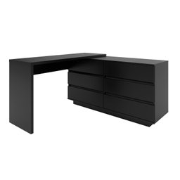 Mesa para Escritório Diretor em L 6 Gavetas Oring Yescasa - 2