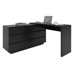Mesa para Escritório Diretor em L 6 Gavetas Oring Yescasa - 7