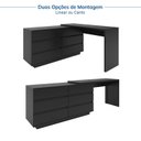 Ver imagem 4 de Escrivaninha em L ou Reta Oring 6 Gavetas 230cm CabeCasa MadeiraOriginals Preto