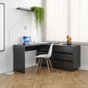 Ver imagem 2 de Escrivaninha em L ou Reta Oring 6 Gavetas 230cm CabeCasa MadeiraOriginals Preto