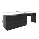 Ver imagem 5 de Escrivaninha em L ou Reta 140cm 6 Gavetas Oring CabeCasa MadeiraOriginals