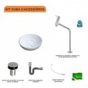 Ver imagem 3 de Kit Cuba R30 com Torneira Link 1062 Metal e Válvula Click 1 Polegada B e Sifão Cromado e Flexível Co