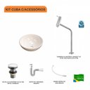 Ver imagem 3 de Kit Cuba R30 com Torneira Link 1062 Metal e Válvula Click 1 Polegada G e Sifão Pvc e Flexível Compac