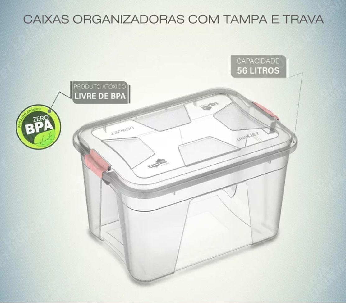 Caixa Organizadora Multiuso Plástica 12 Litros Com Tampa - 2