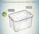 Ver imagem 2 de Caixa Organizadora Multiuso Plástica 12 Litros com Tampa