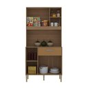 Ver imagem 6 de Armário de Cozinha Zen 3 Portas 1 Gaveta MDP 90cm Caramelo Kit'S Paraná