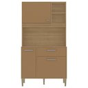 Ver imagem 5 de Armário de Cozinha Zen 3 Portas 1 Gaveta MDP 90cm Caramelo Kit'S Paraná