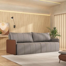Sofá Cama Retrátil e Reclinável 4 Lugares 250cm Jequitibá CabeCasa MadeiraMadeira - 1