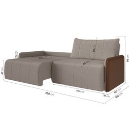 Sofá Cama Retrátil e Reclinável 4 Lugares 250cm Jequitibá CabeCasa MadeiraMadeira - 3