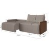 Sofá Cama Retrátil e Reclinável 4 Lugares 250cm Jequitibá CabeCasa MadeiraOriginals - 3