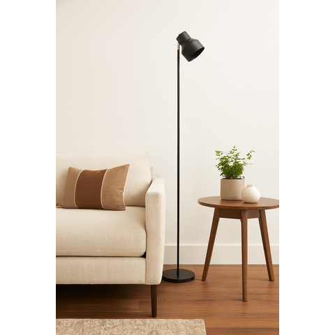 Luminária de Piso Abajur Chão Vivian Preto