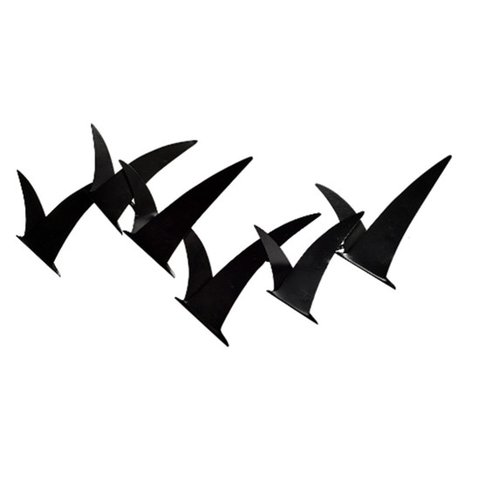 Adorno de Parede Passaro Preto em Metal