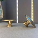 Ver imagem 3 de Kit 10 Puxadores 200 Tucson Ponto Dourado para Móveis Armários e Gavetas