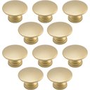 Ver imagem 1 de Kit 10 Puxadores 200 Tucson Ponto Dourado para Móveis Armários e Gavetas