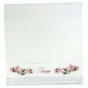 Ver imagem 1 de Toalha de Banho Bordada. Estampa: Lírios. Cor Branco. Dohler Artesanalle