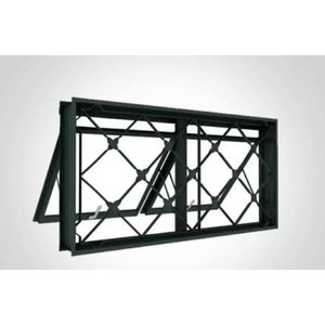 Janela Vitro Maxim-ar 100x50 Req. 12cm Grade Xadrez Stander
