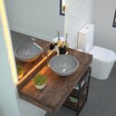 Ver imagem 1 de Kit Cuba R30 com Torneira Link 1062 Metal e Válvula Click 1 Polegada e Meia e Sifão Pvc e Flexível C